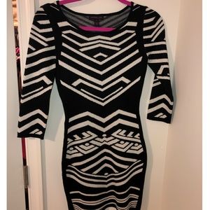Black and White sweater dress